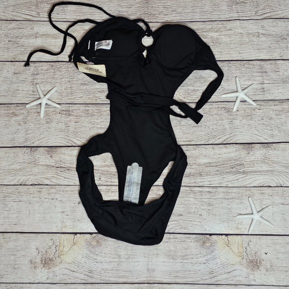 NWT Forever 21 Black Monokini Medium - Picture 3 of 4